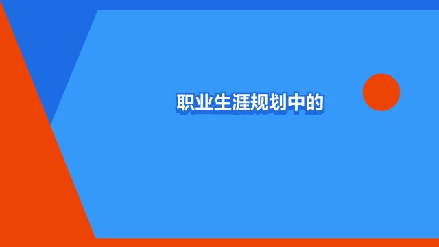 “职业生涯规划中的自我分析技术”是什么意思?