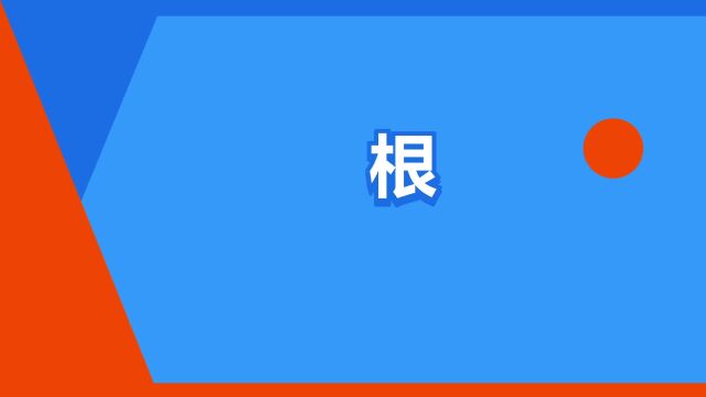 “根”是什么意思?