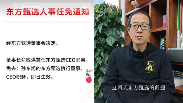 东方甄选免职公告无公章,粉丝不买账2问1评:董宇辉何时回归,天权怎么处理