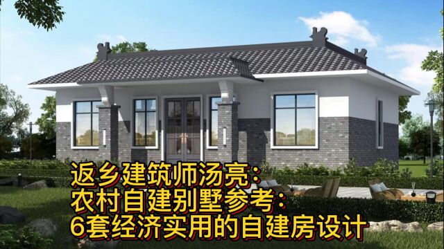 返乡建筑师汤亮:农村自建别墅参考:6套经济实用的自建房设计