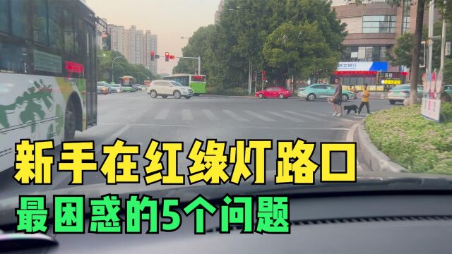 新手在红绿灯路口最困惑的5个问题,不懂乱走容易被罚,一定注意