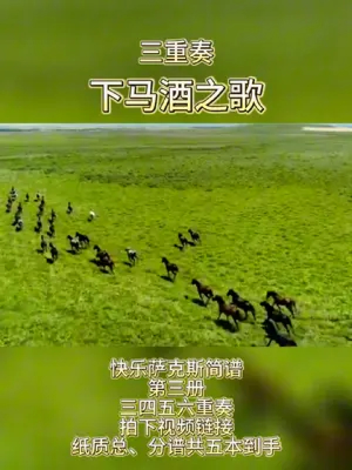 萨克斯多重奏 下马酒之歌 三重奏