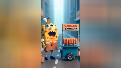 海绵宝宝改行卖烤串啦
