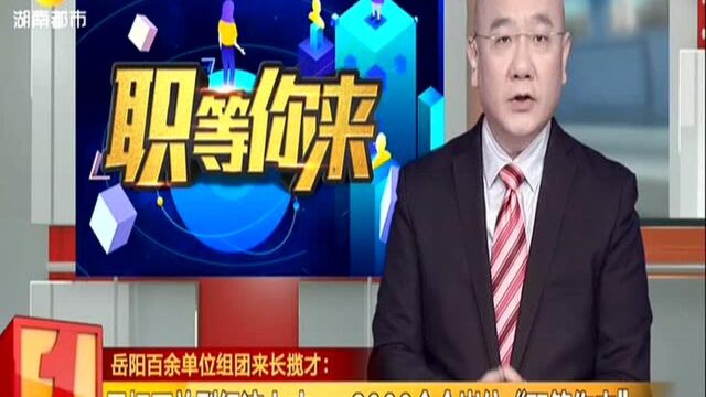 岳阳百余单位组团来长揽才:目标开放型经济人才 3000余个岗位“职等你来”