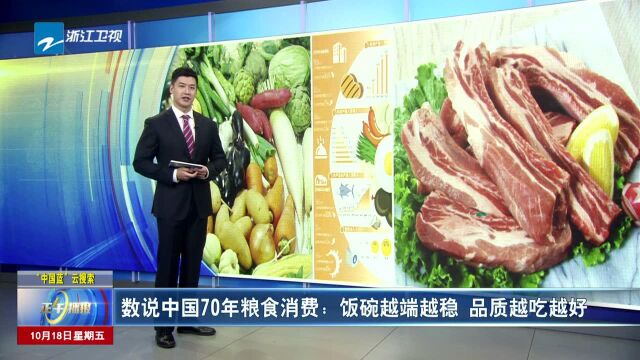 数说中国70年粮食消费:饭碗越端越稳 品质越吃越好