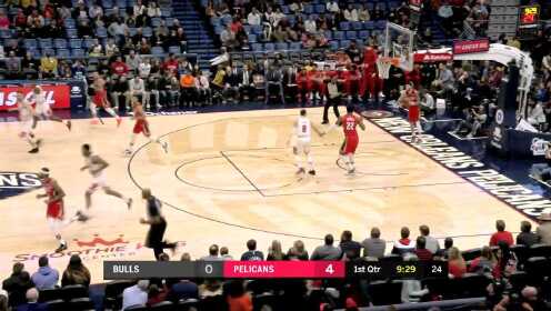 《NBA全场集锦》拉文接过传球滑翔上篮 再来快马飞驰反击冲刺连取4分