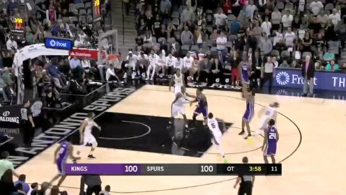 《NBA全场回放》【原声回放】国王vs马刺加时 穆雷跳投终结比赛