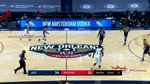 《NBA全场集锦》锡安碾压内线上篮得手 戈贝尔毫不示弱双臂暴扣还击