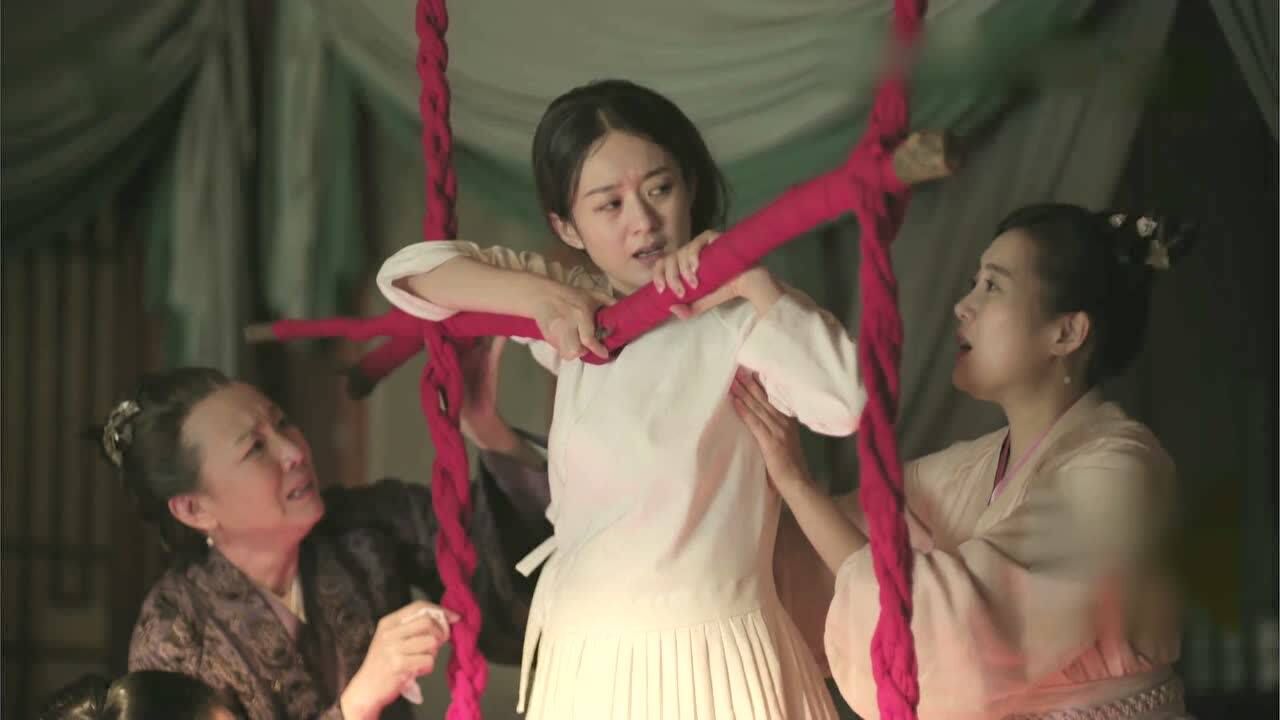 古代孕妇难产，居然要站着生娃_高清