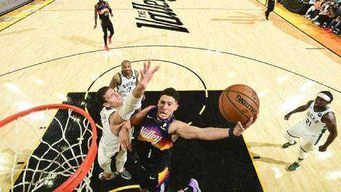 《NBA全场集锦》【纯享】雄鹿vs太阳精华回放 字母哥32+9+6霍乐迪制胜攻防