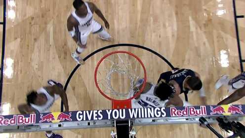 《NBA全场集锦》找到制高点也没用！霍姆斯残暴大帽赏给瓦兰丘纳斯