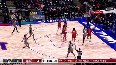《NBA全场集锦》状元郎干拔颜射 米尔斯回身三分找回场子
