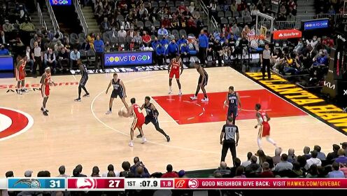 《NBA全场集锦》魔术vs老鹰第1节中文解说回放