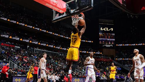 《NBA全场集锦》湖人vs老鹰五佳球 蒙克压哨三分表停球进特雷杨助飞奥孔古空接炸筐