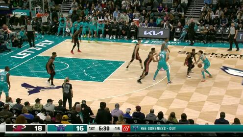 《NBA全场集锦》热火vs黄蜂第1节英文原声回放