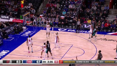 《NBA全场集锦》【纯享】开拓者vs活塞精华回放 利拉德轰大号三双率队挑翻活塞
