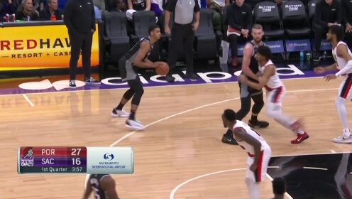 《NBA全场集锦》手感来的很及时！默里外线干拔三分一发入魂