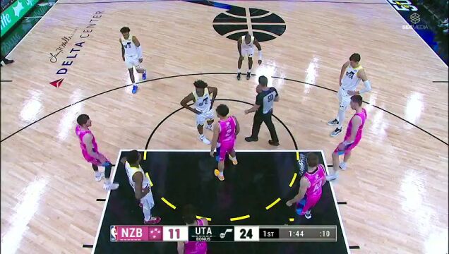 新西兰破坏者vs爵士第1节英文原声回放