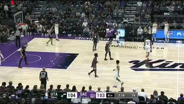 NBA季前赛：爵士vs国王英文原声全场回放