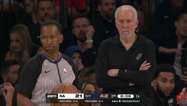 马刺vs尼克斯第2节中文解说回放