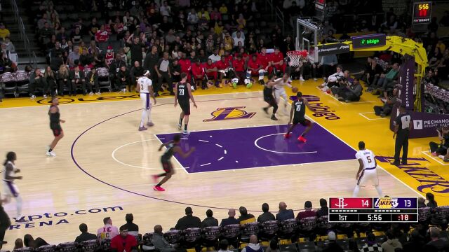 NBA常规赛：火箭vs湖人英文原声全场回放
