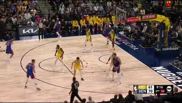 NBA揭幕战：湖人vs掘金第3节中文解说回放