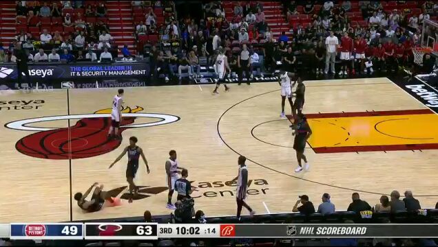 NBA常规赛：活塞vs热火第3节中文解说回放