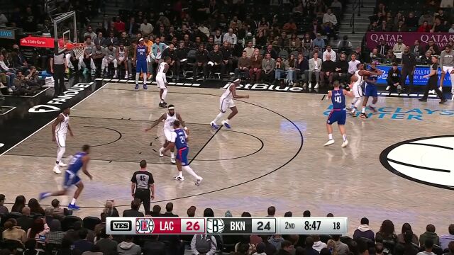 乔治vs篮网集锦 拿下全场最高24分7篮板无力回天