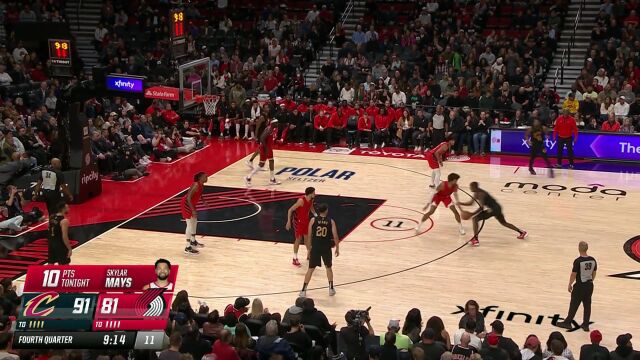 莫布利vs开拓者集锦 21分12篮板3盖帽攻防一体率队取胜