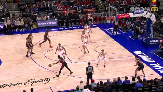 NBA新星爆砍24+23超级两双 活塞送猛龙5连败