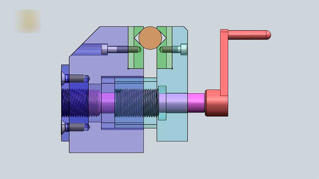 台虎钳式夹紧机械结构,看看内部原理