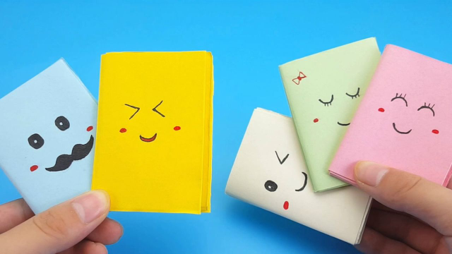 一张纸折出一个小笔记本 自己动手diy迷你小本子 简单易学