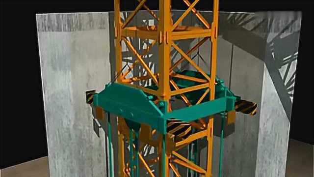 内爬式塔吊安装动画-黎常峰