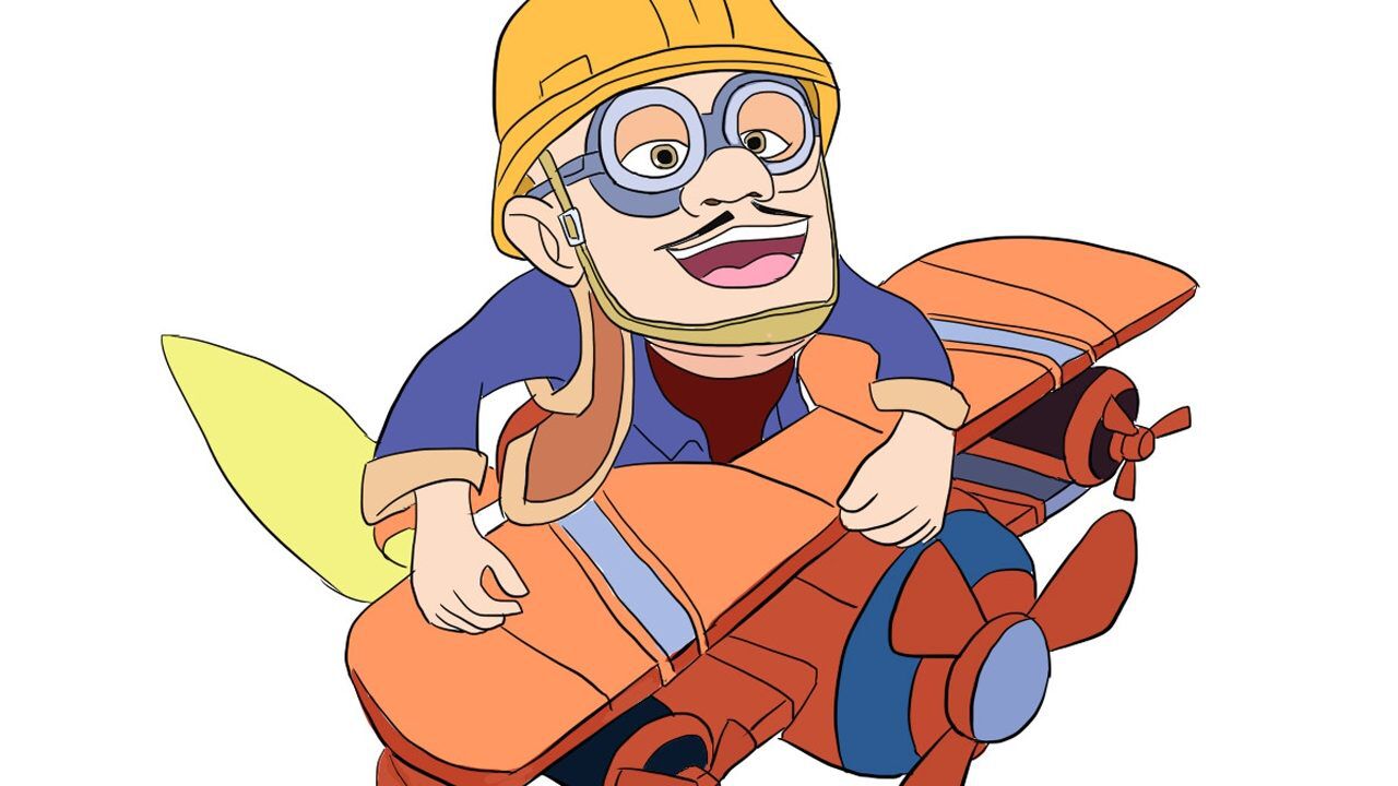 熊出没之光头强开飞机儿童卡通简笔画