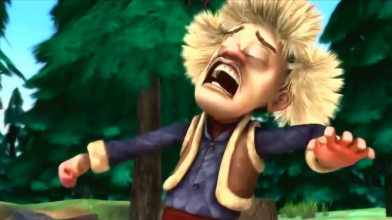 熊大熊二来回跑把光头强的手踩痛死了