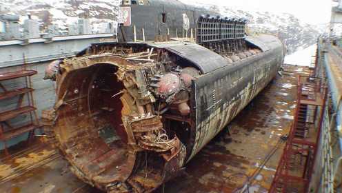 最惨烈潜艇事故！燃料泄露引爆重型鱼雷，万吨核潜艇瞬间被炸成两半