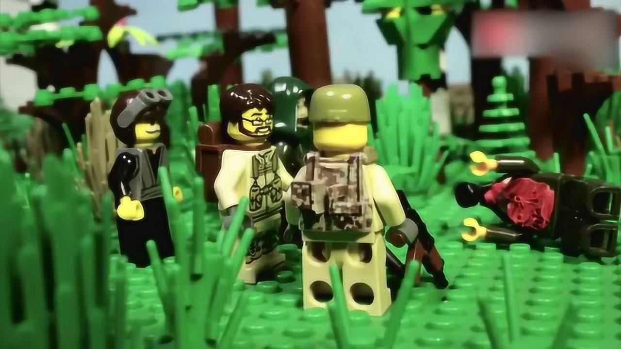 乐高搞笑定格动画-特种兵抵抗僵尸攻击