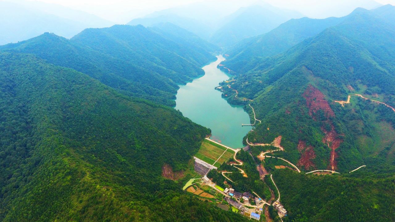 无人机航拍宁远县2018年半山水库一镜到底