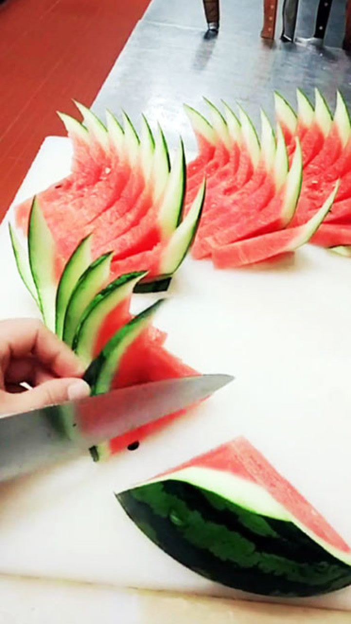 花式切西瓜教程,几种西瓜简单的花式切法,简单又实用!