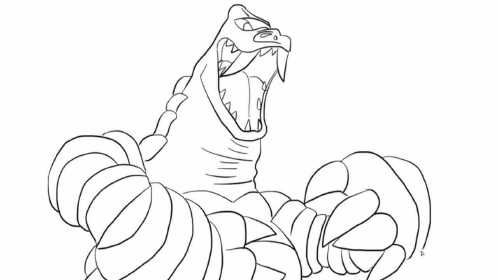 初代奥特曼中的雷德王怪兽儿童卡通简笔画