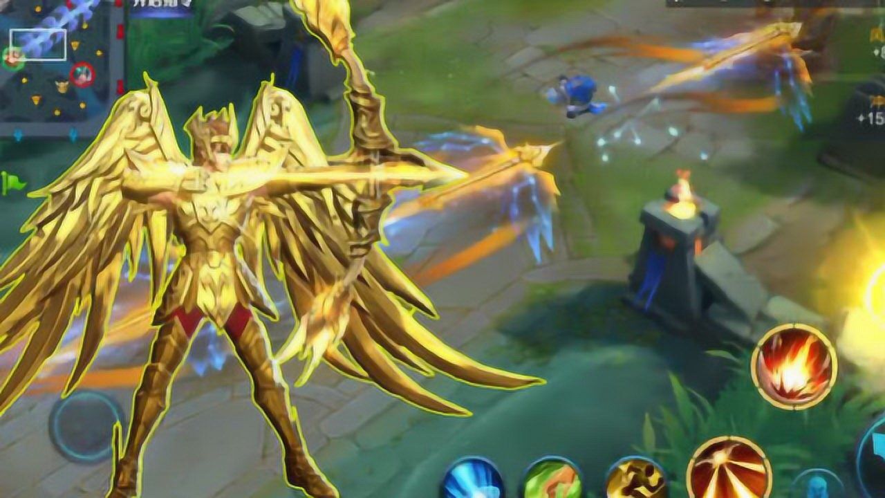 王者荣耀:后羿传说皮肤黄金射手座,大招特炫酷,回城自带12星座!