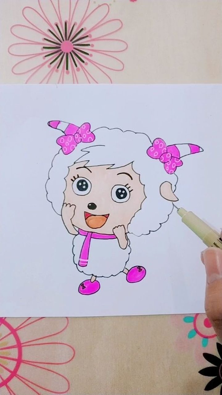 美羊羊简笔画,童年的记忆