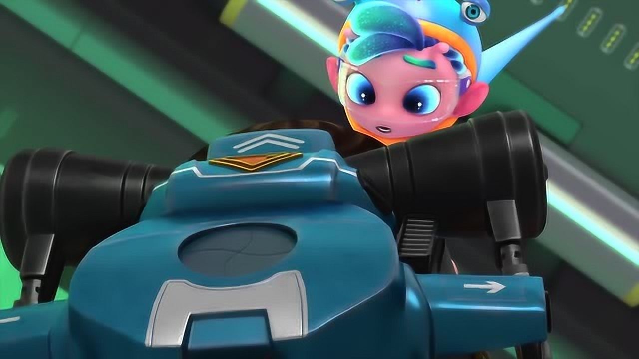 蓝头发可爱外星人塔塔q弹手臂伸缩自如可当绳子用来救人神气