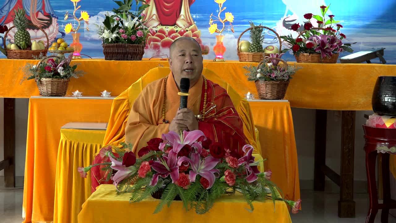 大势至菩萨道场2018-10-20弥陀塔寺短期出家班恭迎妙量法师2018.10.