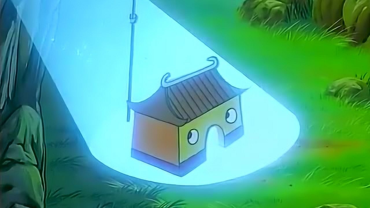 动画片西游记 孙悟空化作旗杆的尾巴差点被二郎神给砍掉_腾讯视频