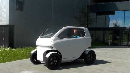EO Smart 2像火车一样的智能汽车，还能瞬间收缩通过狭小甬道