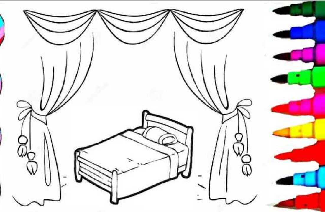 趣味简笔画画漂亮公主房间