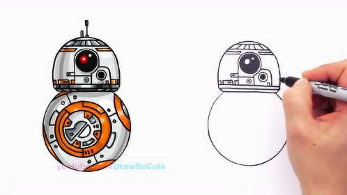 如何画出星球大战bb8机器人