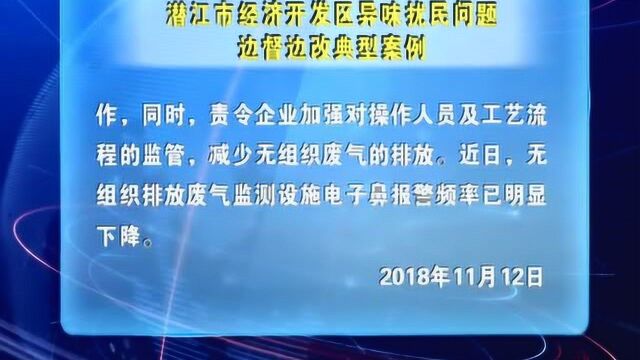 潜江市经济开发区异味扰民问题 边督边改典型案例