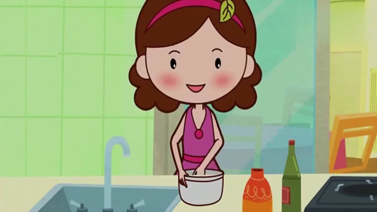 儿童动画：家务劳动要常做，幸福生活一家亲，可可小爱文明美德_高清